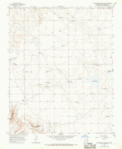 United States Geological Survey Cottonwood Springs, NM (1966, 24000-Scale) digital map