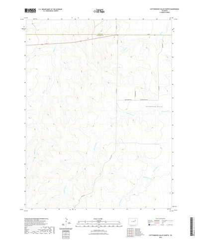 United States Geological Survey Cottonwood Valley North, CO (2022, 24000-Scale) digital map