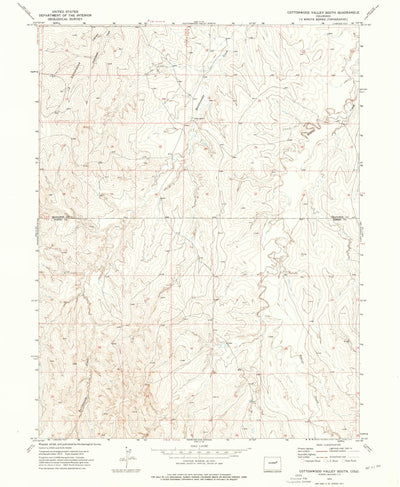 United States Geological Survey Cottonwood Valley South, CO (1973, 24000-Scale) digital map