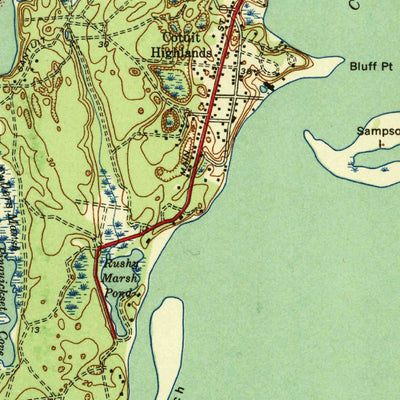 United States Geological Survey Cotuit, MA (1941, 31680-Scale) digital map