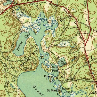 United States Geological Survey Cotuit, MA (1941, 31680-Scale) digital map