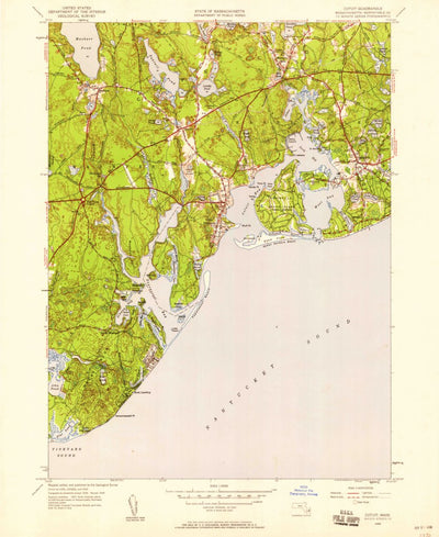 United States Geological Survey Cotuit, MA (1949, 24000-Scale) digital map