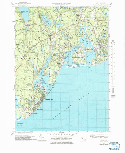 United States Geological Survey Cotuit, MA (1974, 24000-Scale) digital map