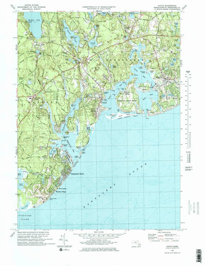 United States Geological Survey Cotuit, MA (1974, 25000-Scale) digital map