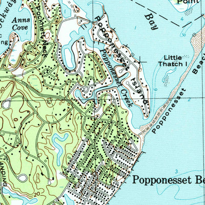 United States Geological Survey Cotuit, MA (1974, 25000-Scale) digital map
