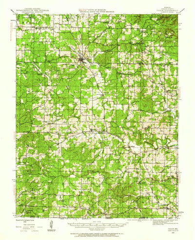 United States Geological Survey Couch, MO (1944, 62500-Scale) digital map