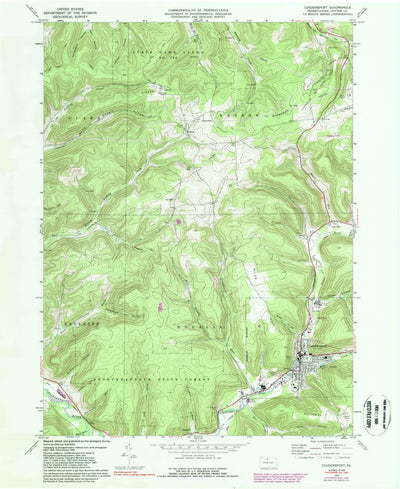 United States Geological Survey Coudersport, PA (1969, 24000-Scale) digital map