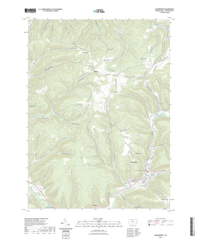 United States Geological Survey Coudersport, PA (2023, 24000-Scale) digital map