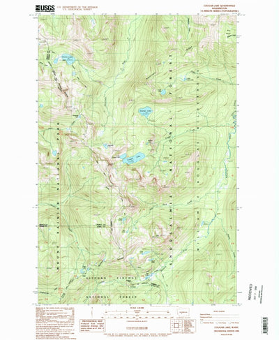 United States Geological Survey Cougar Lake, WA (1988, 24000-Scale) digital map