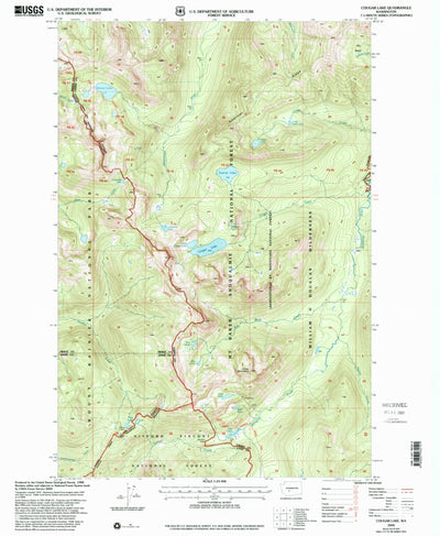 United States Geological Survey Cougar Lake, WA (2000, 24000-Scale) digital map