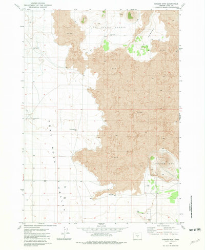 United States Geological Survey Cougar Mountain, OR (1981, 24000-Scale) digital map