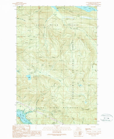 United States Geological Survey Cougar Mountain, WA (1989, 24000-Scale) digital map