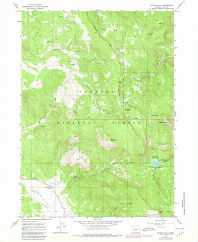 United States Geological Survey Cougar Peak, OR (1964, 24000-Scale) digital map
