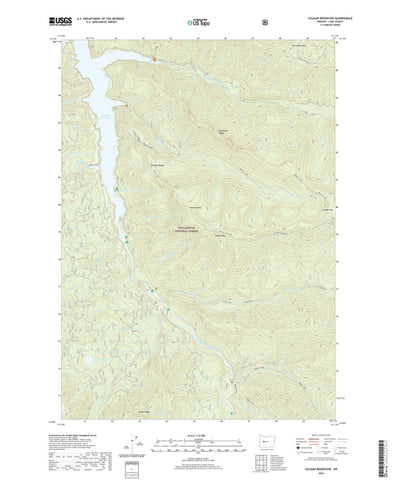 United States Geological Survey Cougar Reservoir, OR (2020, 24000-Scale) digital map