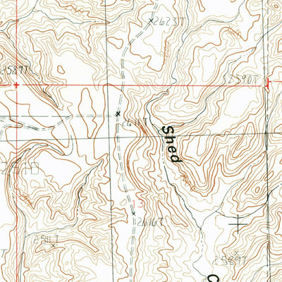 United States Geological Survey Coulter Coulee, MT (1984, 24000-Scale) digital map