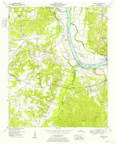 United States Geological Survey Counce, TN (1949, 24000-Scale) digital map