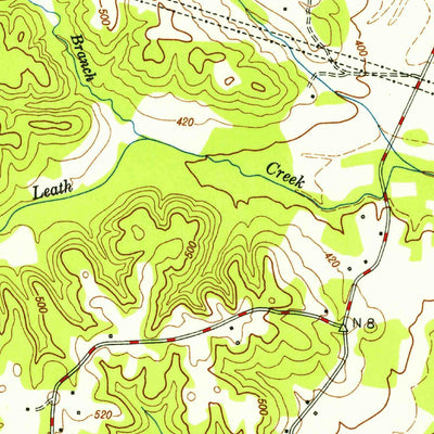 United States Geological Survey Counce, TN (1949, 24000-Scale) digital map
