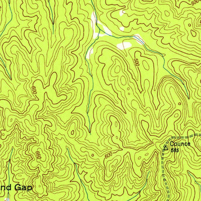 United States Geological Survey Counce, TN (1949, 24000-Scale) digital map
