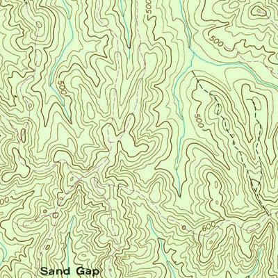 United States Geological Survey Counce, TN (1972, 24000-Scale) digital map