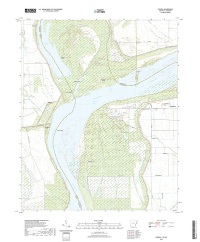 United States Geological Survey Council, AR (2020, 24000-Scale) digital map