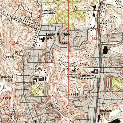 United States Geological Survey Council Bluffs North, IA-NE (1994, 24000-Scale) digital map