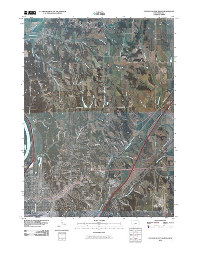 United States Geological Survey Council Bluffs North, IA-NE (2010, 24000-Scale) digital map