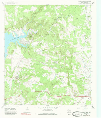 United States Geological Survey Council Creek, TX (1967, 24000-Scale) digital map