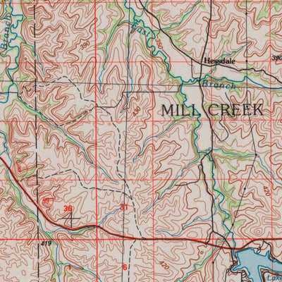 United States Geological Survey Council Grove, KS (1985, 100000-Scale) digital map
