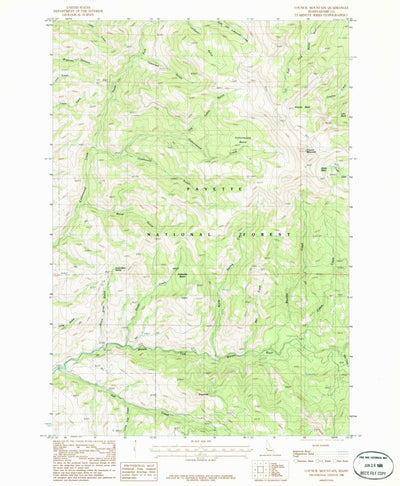 United States Geological Survey Council Mountain, ID (1986, 24000-Scale) digital map