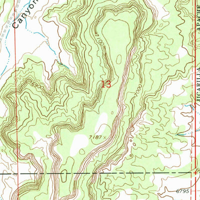 United States Geological Survey Counselor, NM (1966, 24000-Scale) digital map
