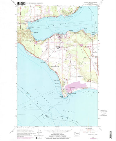 United States Geological Survey Coupeville, WA (1953, 24000-Scale) digital map