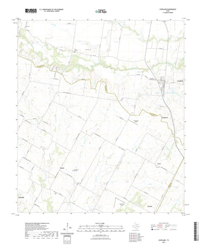 United States Geological Survey Coupland, TX (2022, 24000-Scale) digital map