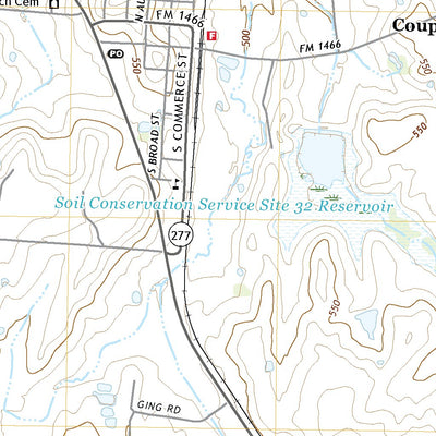 United States Geological Survey Coupland, TX (2022, 24000-Scale) digital map