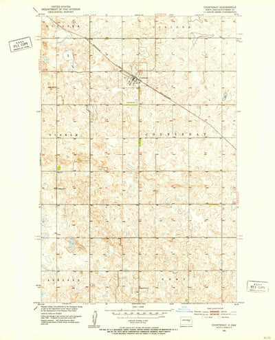 United States Geological Survey Courtenay, ND (1951, 24000-Scale) digital map