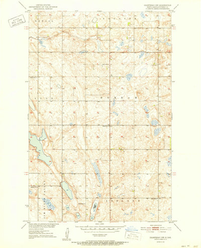 United States Geological Survey Courtenay NW, ND (1952, 24000-Scale) digital map