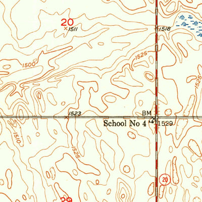 United States Geological Survey Courtenay NW, ND (1952, 24000-Scale) digital map