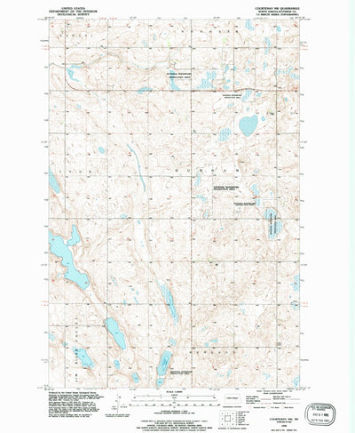 United States Geological Survey Courtenay NW, ND (1990, 24000-Scale) digital map