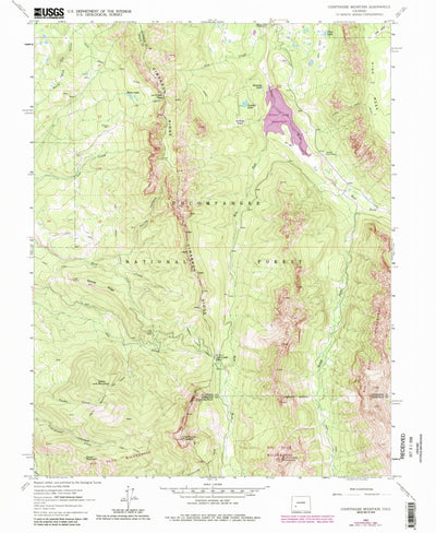 United States Geological Survey Courthouse Mountain, CO (1963, 24000-Scale) digital map