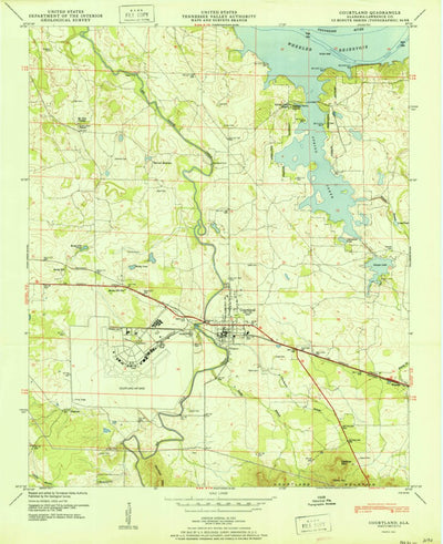 United States Geological Survey Courtland, AL (1951, 24000-Scale) digital map