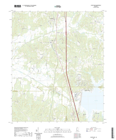 United States Geological Survey Courtland, MS (2021, 24000-Scale) digital map