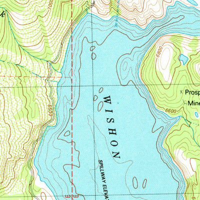 United States Geological Survey Courtright Reservoir, CA (V2, 1982) digital map