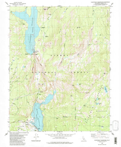 United States Geological Survey Courtright Reservoir, CA (V4, 1982) digital map