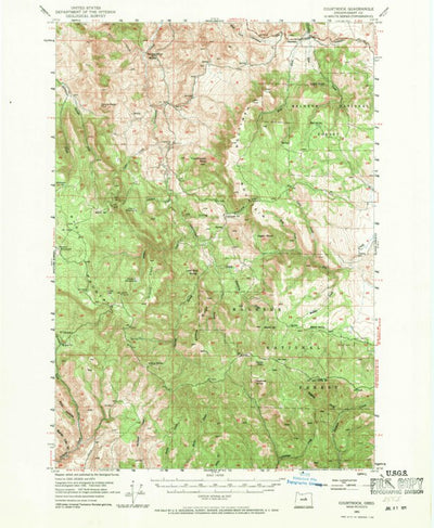 United States Geological Survey Courtrock, OR (1951, 62500-Scale) digital map