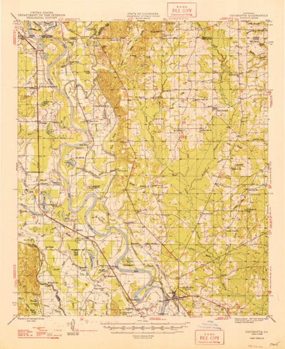 United States Geological Survey Coushatta, LA (1948, 62500-Scale) digital map