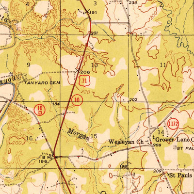 United States Geological Survey Coushatta, LA (1948, 62500-Scale) digital map