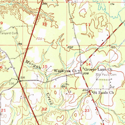 United States Geological Survey Coushatta, LA (1957, 62500-Scale) digital map
