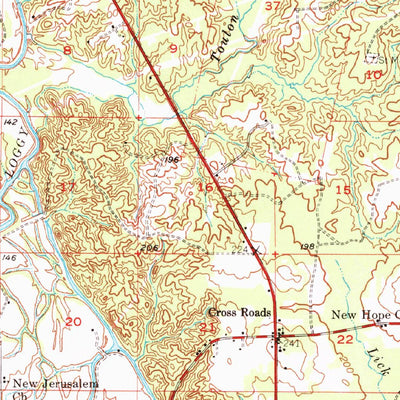 United States Geological Survey Coushatta, LA (1957, 62500-Scale) digital map
