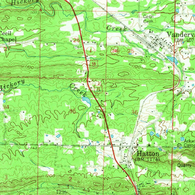 United States Geological Survey Cove, AR-OK (1959, 62500-Scale) digital map