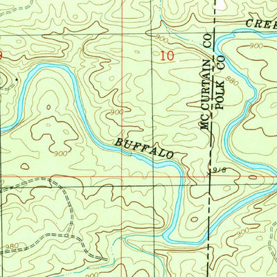 United States Geological Survey Cove, AR-OK (1984, 24000-Scale) digital map