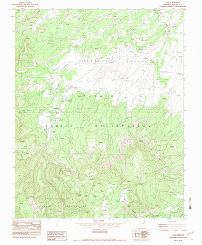 United States Geological Survey Cove, AZ (1982, 24000-Scale) digital map